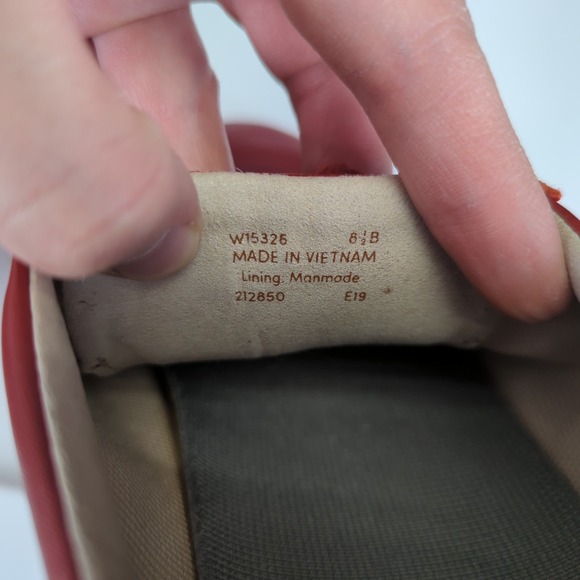 Cole Haan Red Leather Low Top Sneakers W15326 Women's Size 8.5 B - Picture 8 of 8